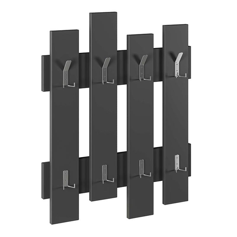 Wall Hanger MODERNO in anthracite color, featuring eight metal hooks and a sleek design, perfect for home or business use.